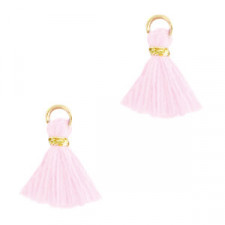 Mini Quaste 1.2cm - Gold-country pink